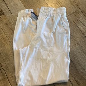 Cream athletic joggers